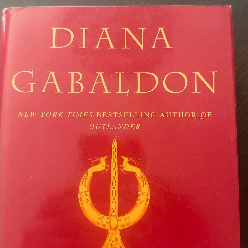 Diana Gabaldon "The Fiery Cross" Hardcover - Red with Gold Lettering - Picture 3 of 4